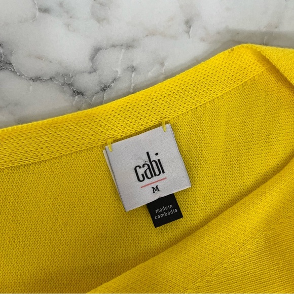 CAbi Buttercup Pullover Sweater in Neon Yellow Off One Shoulder #6167 Medium - Picture 8 of 11